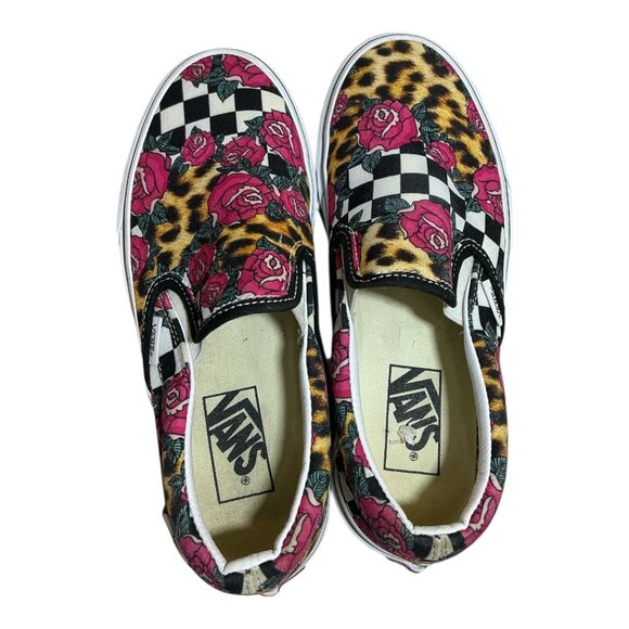 Vans Other - Vans Leopard/Floral Print Slip-on Unisex Skateboarding Sneakers Size M5/W6.5